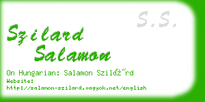 szilard salamon business card